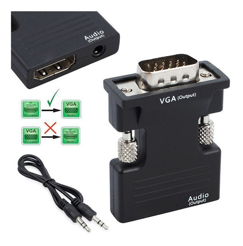 1080p Hd Multimídia Interface Feminino Para Vga Vídeo Mascul