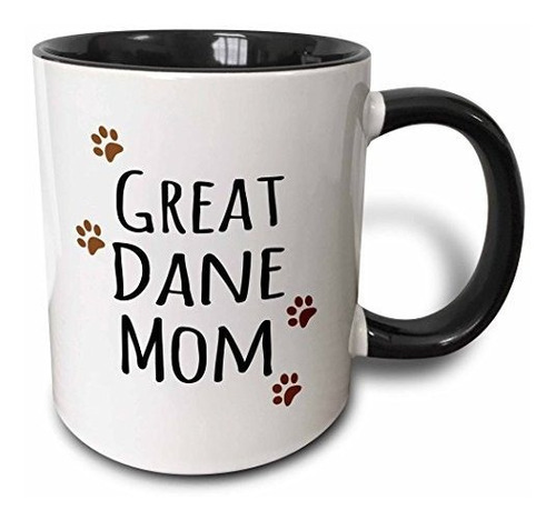 Brand: 3drose Dane Dog Mom Mug, 11 Oz, Black