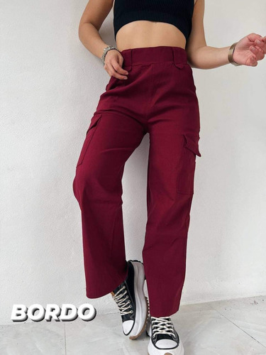 Cargo Wide Leg Mujer Pantalon