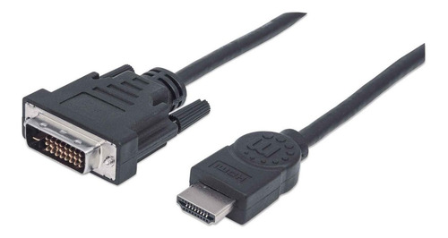 Imagen 1 de 5 de Cable Video Manhattan Hdmi A Dvi-d M-m 1.8m 372503 Dual Link