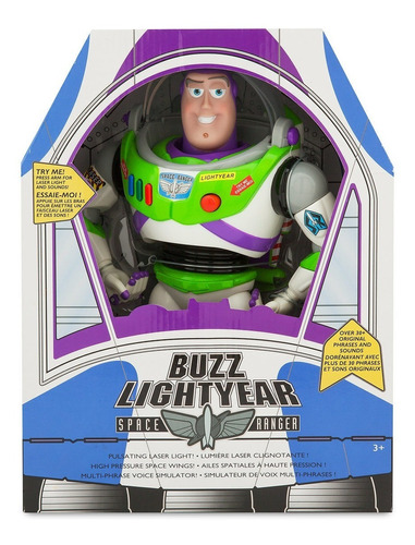 Figura De Acción Con Voz Buzz Lightyear Toy Story, Disney.