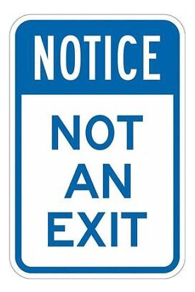 Lyle T1-1920-hi_12x18 No Exit Sign For Parking Lots, 18  Oaa