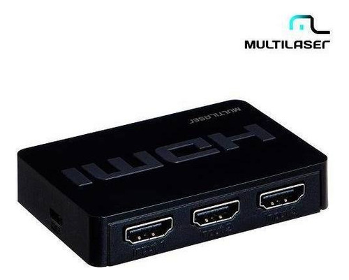 Switch Hdmi 1.4 - (3x1) - Multilaser - Preto - Wi290