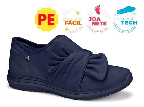 Tenis Feminino Slip On Campesi Pro Joanete Calce Fácil Lycra