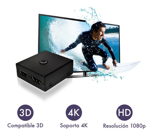 Switch Splitter Hdmi 4k 60hz Bidireccional