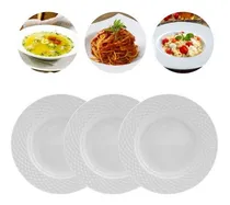 Comprar Jogo 6 Pratos Fundo Buffet Restaurante Servir Sopa Porcelana