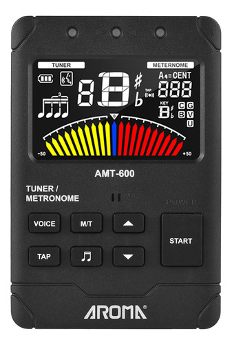 Afinador Metronome Metronome Pickup Aroma Amt-600 Recargable