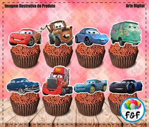 Topo - Topper - Decoração Bolo E V A - Festa Carros Mcqueen