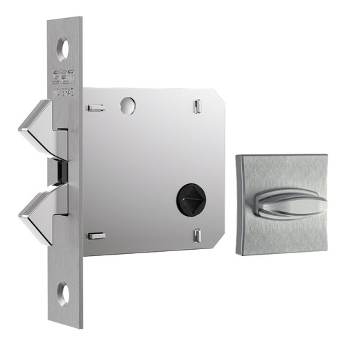 Fechadura Porta De Correr Wc 1006 Inox Escovado Ros.quadrada