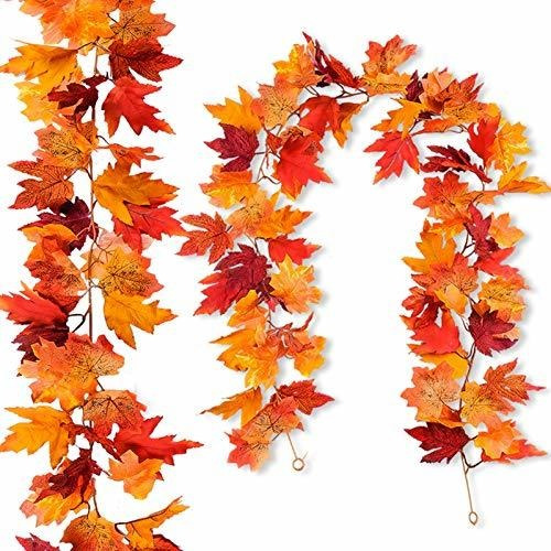 6 Pack Fall Hoja De Maple Garland 5.9ft Hojas De 2rl5l