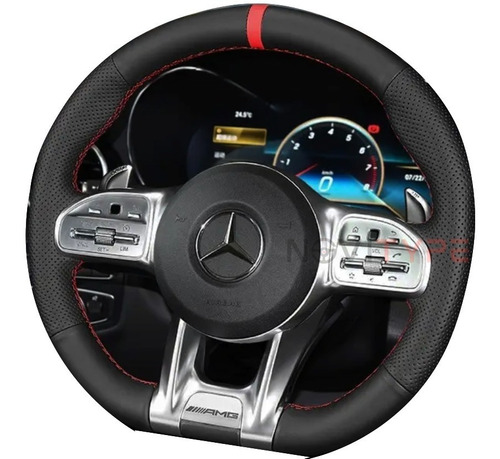 Funda Cubre Volante Mercedes Benz Amg 2018-2024 Piel Real
