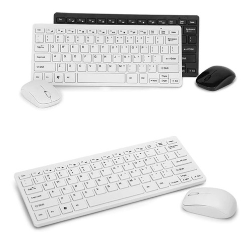 Combo Mini Teclado + Mouse Inalambrico + Protector Silicona