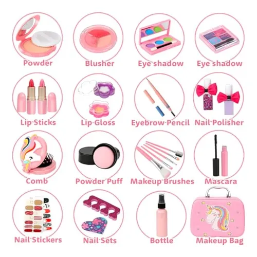 Flybay- Kit De Maquillaje Infantil Para Niñas,