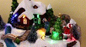 Luz Led Navidad Casa De Pueblo Luminoso Figuritas 