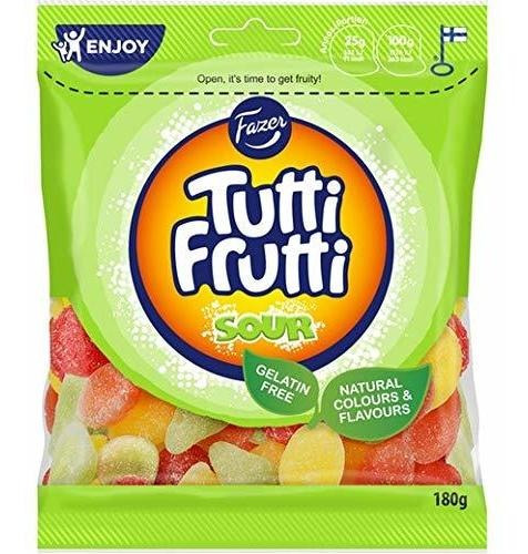 Dulce De Gomita, Fazer Tutti Frutti Sour Gummy 18 Paquetes D