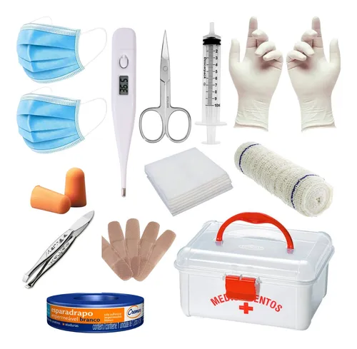 Kit De Primeiros Socorros Completo + Maleta 