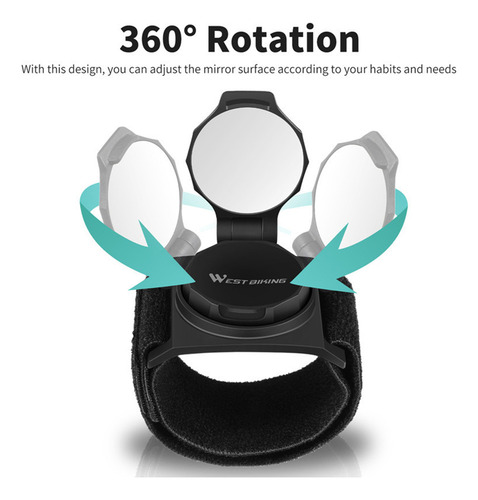 Espejo Retrovisor, Pulsera Giratoria De 360 Grados Para Bici