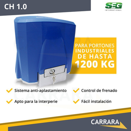 Imagen 2 de 6 de Kit Portón Alto Transito Cremallera Motor Seg Ch 1500 Kg