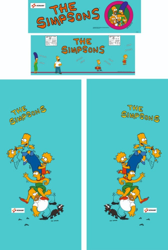Imagen 1 de 1 de The Simpsons Plotteo En Vinilo De Mueble Arcade