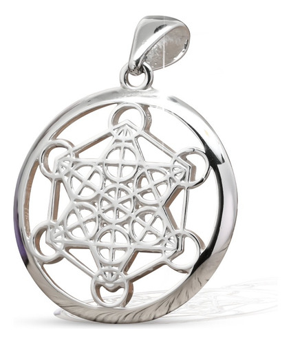 Colgante Metatron En Plata Fina Geometría Sagrada