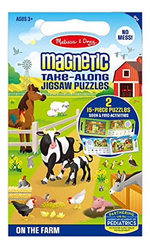 Melissa & Doug Take-along Magnetic Jigsaw Puzzle Travel Toy 