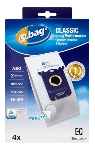 Kit 4 Bolsas Aspiradora Electrolux E201