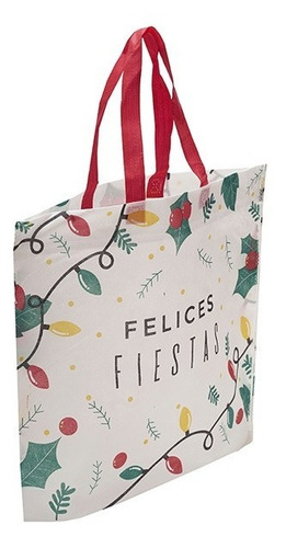 Bolsa Ecológica Felices Fiestas 40x45x10 Friselina X3 Unid