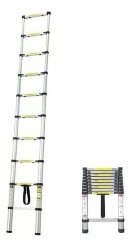 Escalera De Aluminio Telescópica 3.80m Escalones