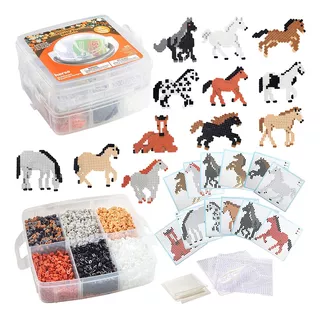 Scs Direct 4,000pc Fuse Bead Horses W Carrier Case -10 Color