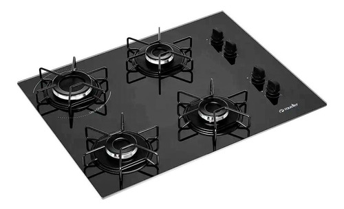 Anafe a gas Mueller Cooktop 4 bocas MCG114BG1 MCG114BG1 negro 127V/220V