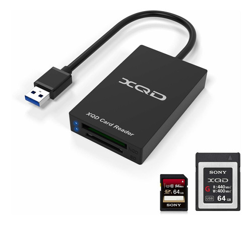 Lector Xqd Mejorada Usb 3.0 Sd Memoria Dedoble Ranura 5