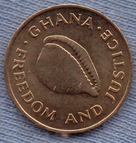 Imagen 1 de 3 de Ghana 1 Cedi 1984 * Caracol Marino *
