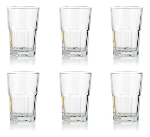 Vaso De Vidrio 375 Ml Boston Crisa Kit X6
