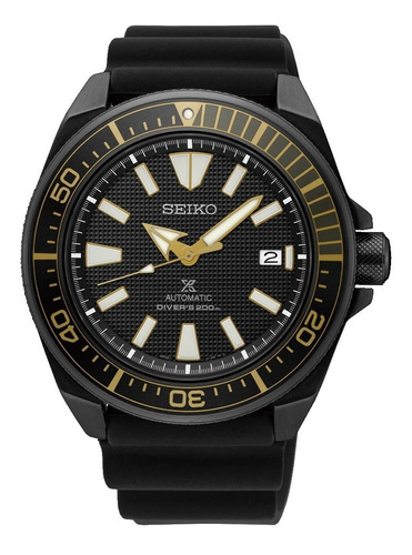 Relógio Automático Seiko Prospex Samurai black Gold Srpb55