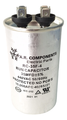 Capacitor De Marcha A.r.components 35mfd X 440vac 2und