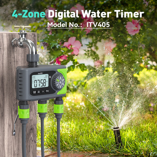 Temporizador O Programador De Riego Automatico 4 Zona Jardin