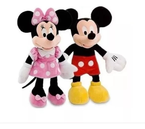 Pareja Mickey Y Minnie Mouse En Peluche 25 Cm. 