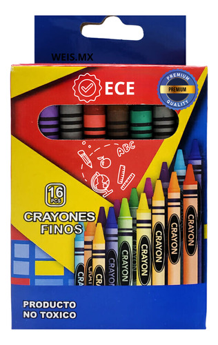 12 Crayones Finos Crayola Redondos Escolares Dibujo Colorear