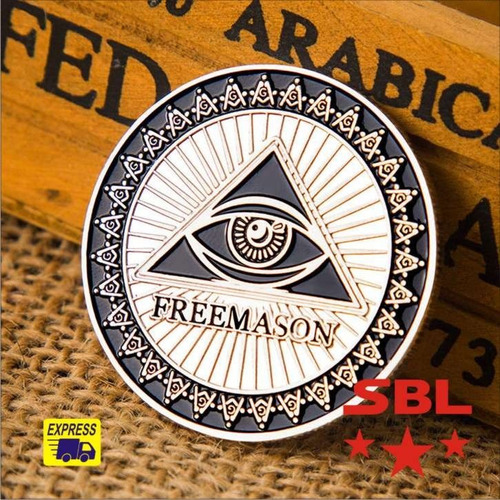 Moeda Freemason Maçônica Comemorativa Maçonaria