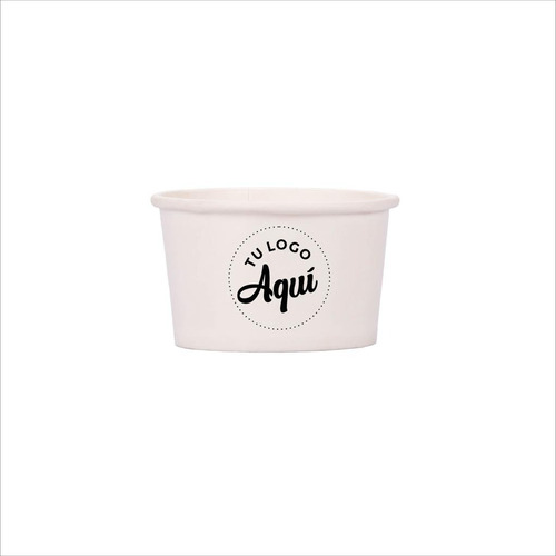 Pote Helado Polipapel Personalizado 120cc X 1200 Unidades.  