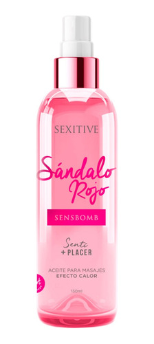 Aceite Efecto Calor Sensbomb Sandalo Rojo Sexitive