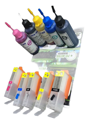 Cartuchos Recargables Canon Ix6810 Ip7210 Mg5610 + 5 Tintas