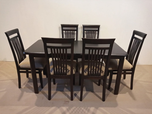 Juego De Comedor En Madera Extensible 6 Sillas- Mesas Madera
