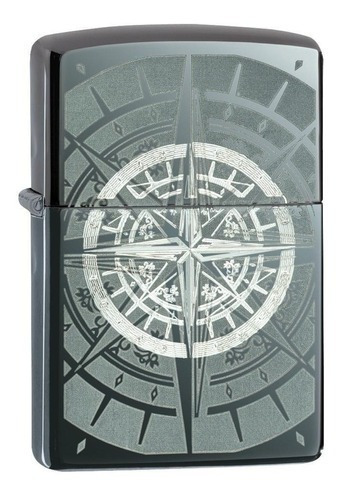 Encendedor Zippo Negro Hielo Brújula - Cod 29232