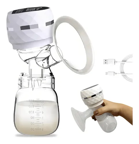 Bomba Tirar Leite Materno Elétrica Bombinha Extratora Tatudeboa Cor Branco