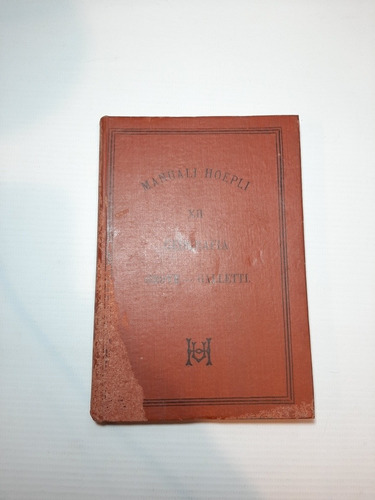 Antiguo Libro Geografía Manuali Hoepli 1887 Italiano Ro 1510