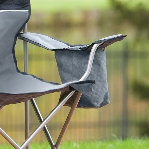 Sillon Plegable Camping Director Grande Coleman Conservadora Color Gris