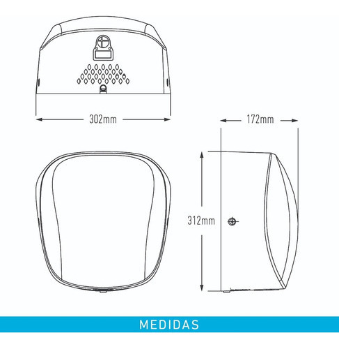 Secamanos Eléctrico Inelec Fastdri V2 Automático Secado 15 S