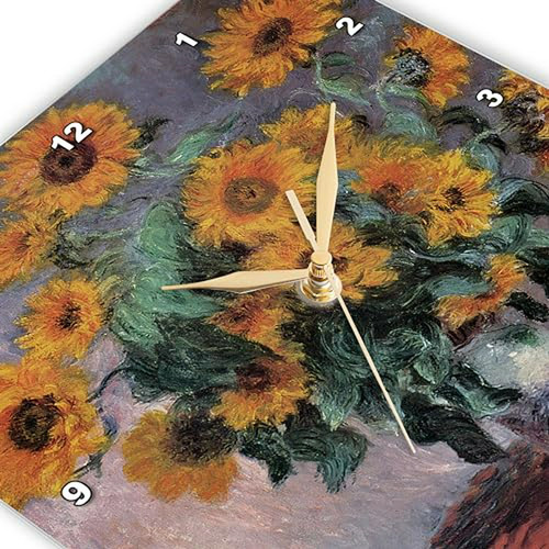 Reloj De Pared 10 Claude Monet Girasoles - Arte Impresionis