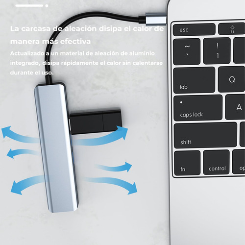 Tipo C Hub 8 En 1 Adaptador Usb C A Hdmi Con Ethernet